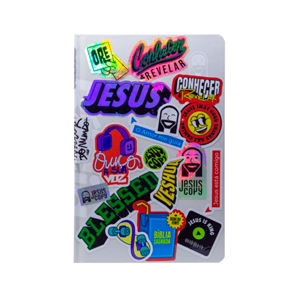 Bíblia Sticker 2.0 Branca - NVI - Jesus Copy