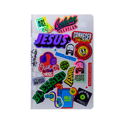 Bíblia Sticker 2.0 Branca - NVI - Jesus Copy